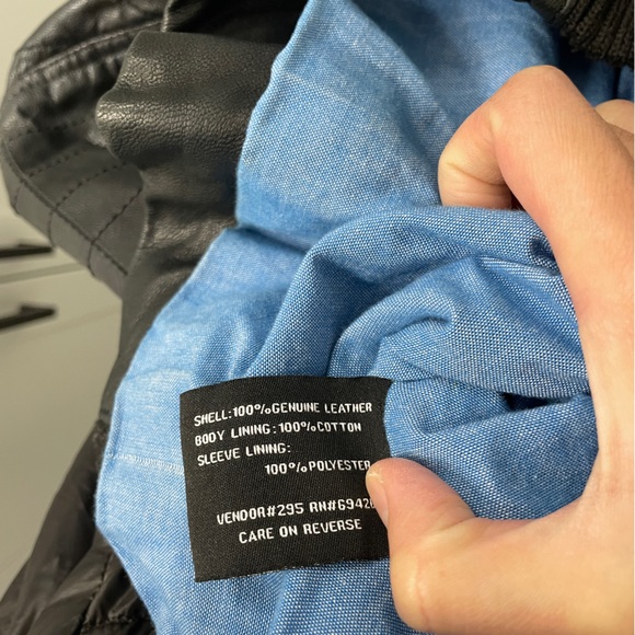 Black rivet leather jacket - Picture 5 of 5